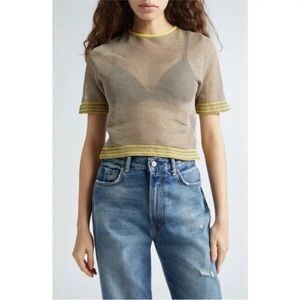 Vitelli Sz 4 (US S) Stripe Metallic Sweater Copper New
Without Tag